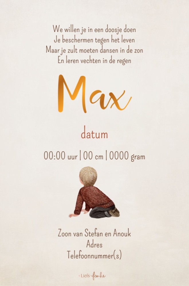 kaart achterzijde