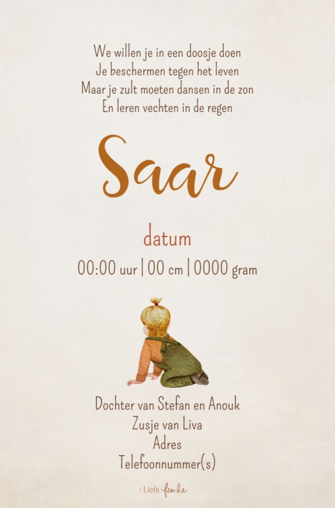 kaart achterzijde