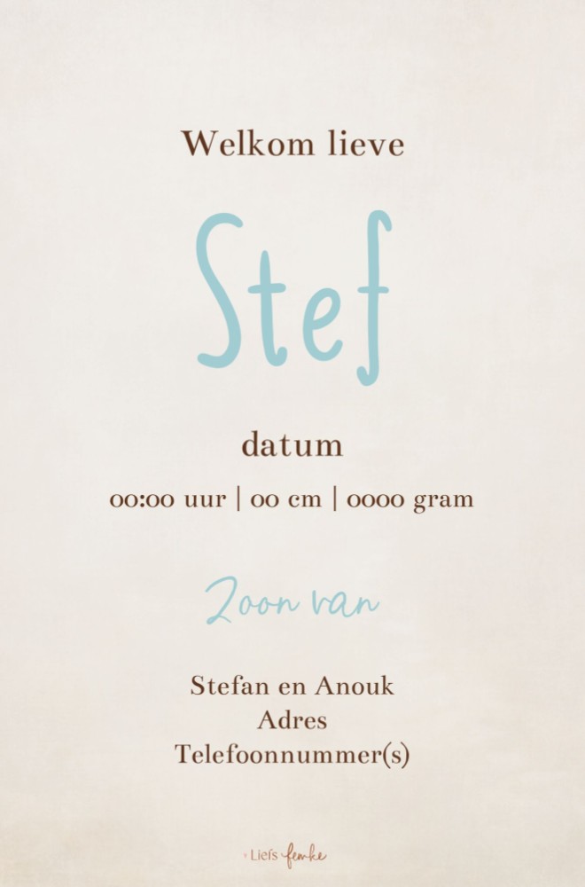 kaart achterzijde