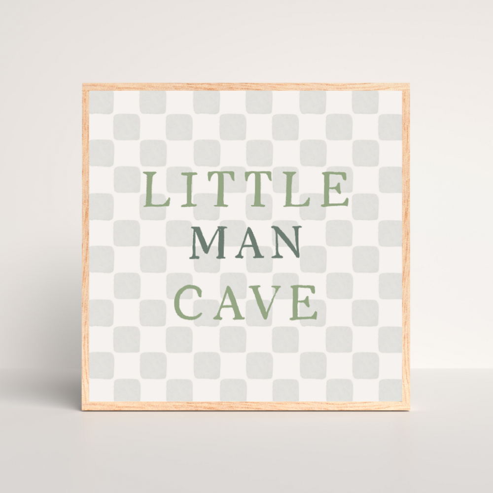 Poster jongen little man cave