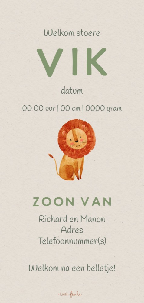 kaart achterzijde